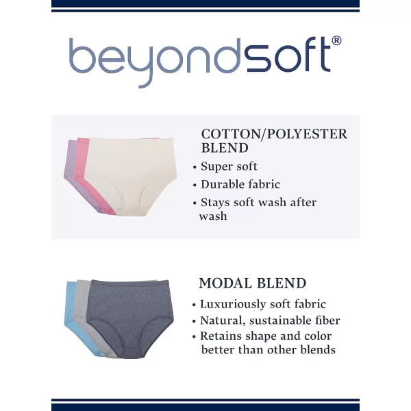imageFruit of the Loom Womens Beyondsoft Underwear Super Soft Designed with Comfort in Mind Available in Plus SizeBikini  Cotton Blend  6 Pack