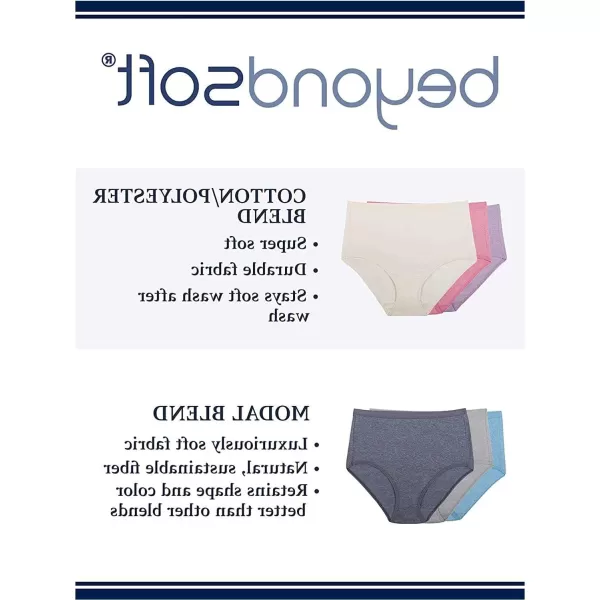 imageFruit of the Loom Womens Beyondsoft Underwear Super Soft Designed with Comfort in Mind Available in Plus SizeBikini  Modal  6 Pack  Colors May Vary