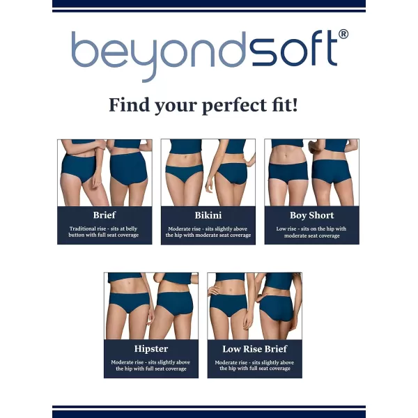 imageFruit of the Loom Womens Beyondsoft Underwear Super Soft Designed with Comfort in Mind Available in Plus SizeLow Rise Brief  Modal  6 Pack  Colors May Vary