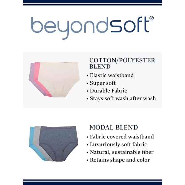 imageFruit of the Loom Womens Beyondsoft Underwear Super Soft Designed with Comfort in Mind Available in Plus SizeLow Rise Brief  Modal  6 Pack  Colors May Vary