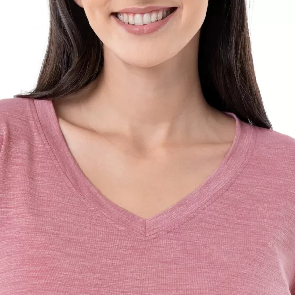 imageFruit of the Loom Womens Short Sleeve Tee and Pant 2 Piece Sleep Pajama SetAntique Heather Blush