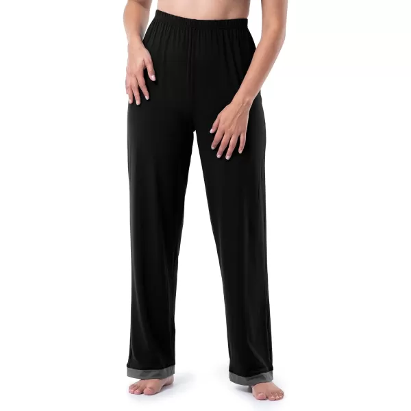 imageFruit of the Loom Womens Short Sleeve Tee and Pant 2 Piece Sleep Pajama SetBlack