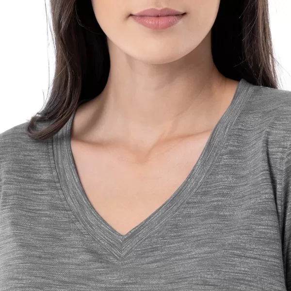 imageFruit of the Loom Womens Short Sleeve Tee and Pant 2 Piece Sleep Pajama SetHeather Grey