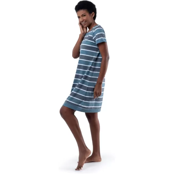 imageFruit of the Loom Womens Super Soft and Breathable Sleep ShirtBlue Stripe