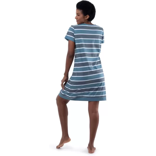 imageFruit of the Loom Womens Super Soft and Breathable Sleep ShirtBlue Stripe