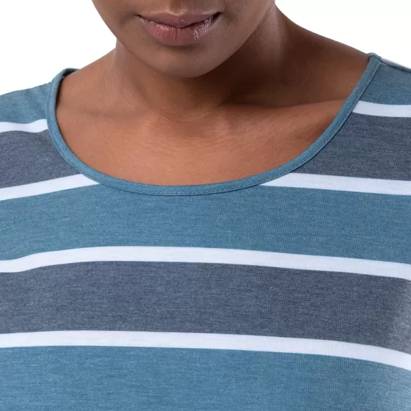 imageFruit of the Loom Womens Super Soft and Breathable Sleep ShirtBlue Stripe