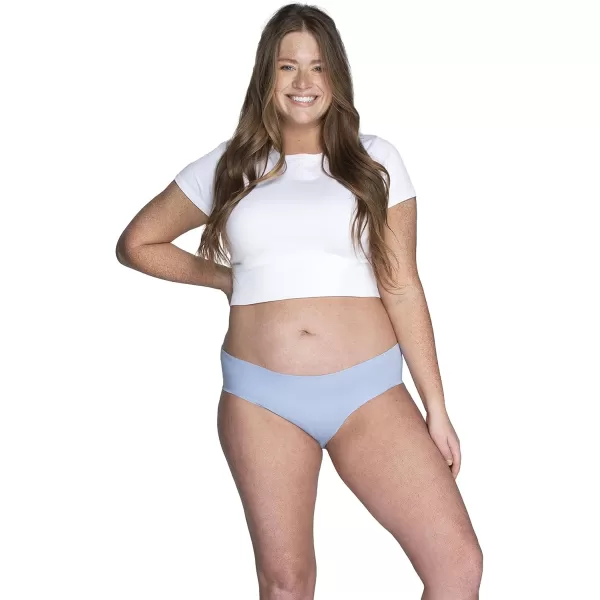 imageFruit of the Loom Womens Underwear Pima Cotton Blend Fabric Super Smooth Raw Cut EdgesCheeky Bikini  3 Pack  PurpleGreenSilver