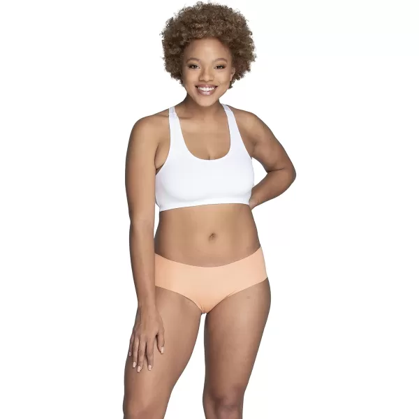 imageFruit of the Loom Womens Underwear Pima Cotton Blend Fabric Super Smooth Raw Cut EdgesHipster  3 Pack  MangoNudeBlue