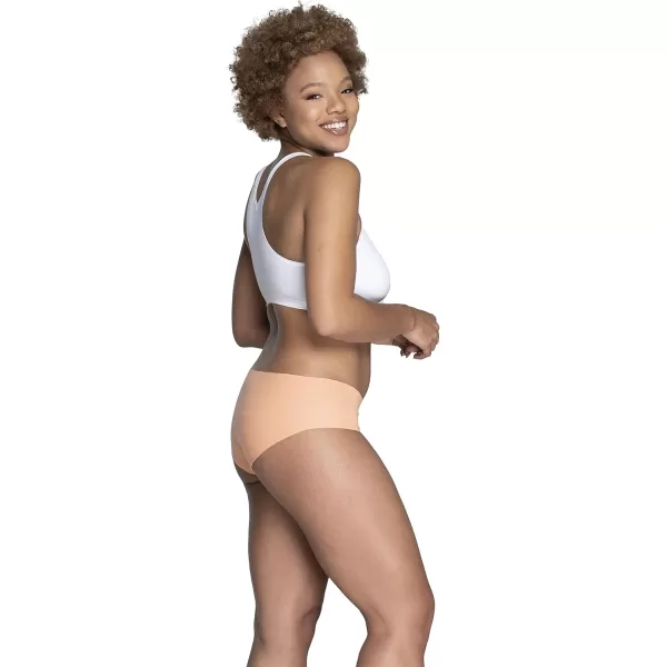 imageFruit of the Loom Womens Underwear Pima Cotton Blend Fabric Super Smooth Raw Cut EdgesHipster  3 Pack  MangoNudeBlue