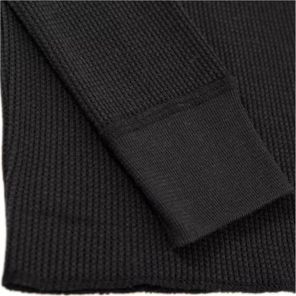 imageFruit of the Loom boys Premium 2pack Thermal Waffle Crew TopBlackHeather Greystone