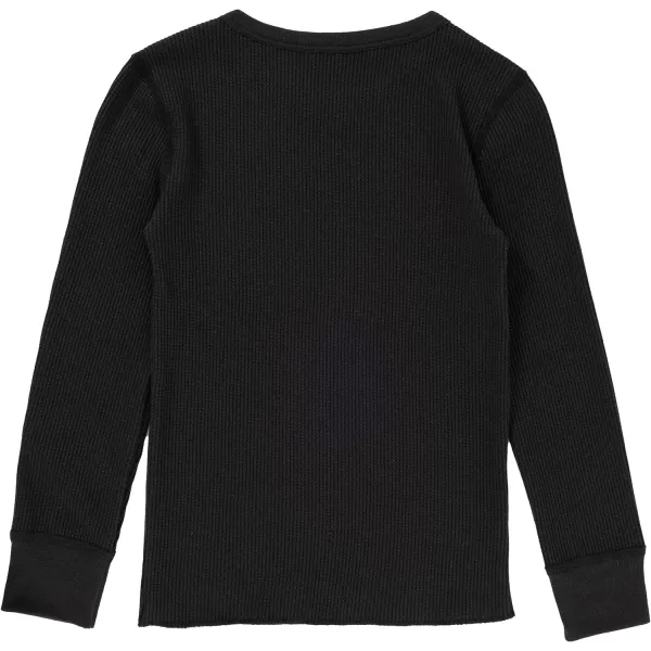 imageFruit of the Loom boys Premium 2pack Thermal Waffle Crew TopBlackHeather Greystone