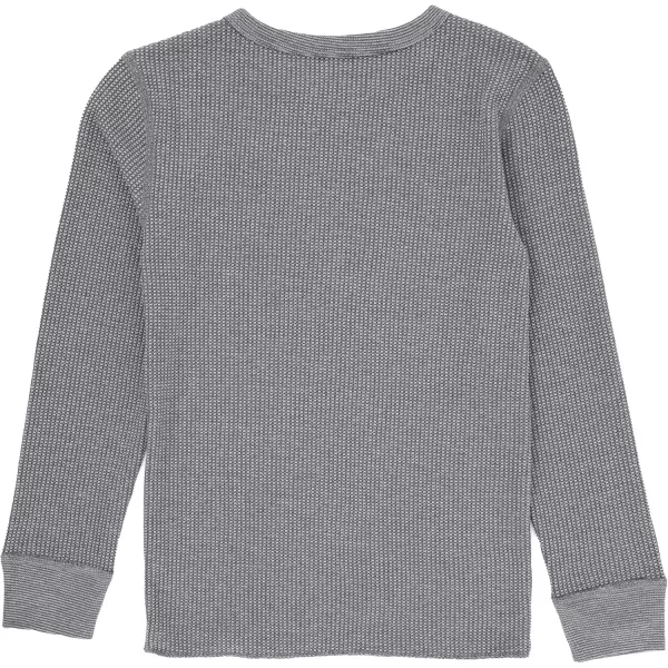 imageFruit of the Loom boys Premium 2pack Thermal Waffle Crew TopBlackHeather Greystone