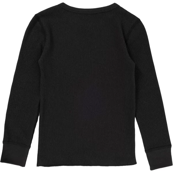 imageFruit of the Loom boys Premium 2pack Thermal Waffle Crew TopBlackNatural