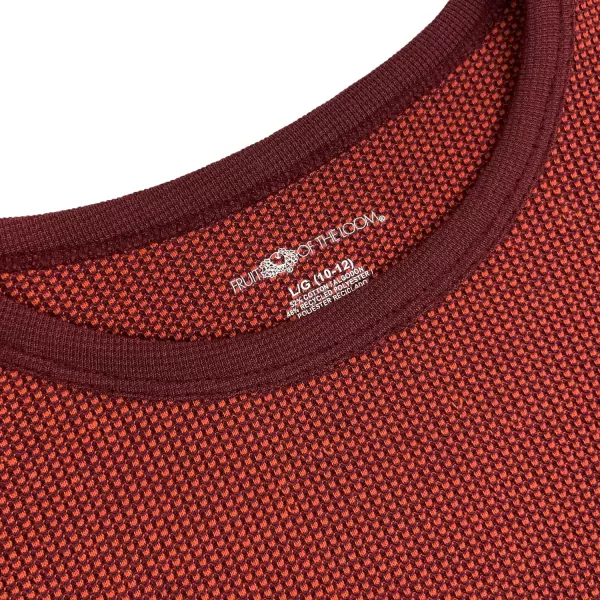imageFruit of the Loom boys Premium Thermal Waffle Underwear SetMaroonRed