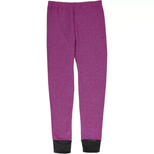 imageFruit of the Loom girls Premium Thermal Waffle Underwear SetBlackFuchsia Cross Dye