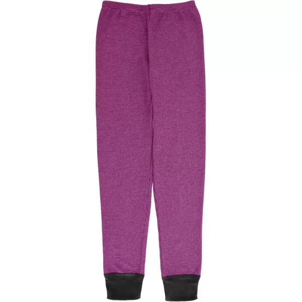 imageFruit of the Loom girls Premium Thermal Waffle Underwear SetBlackFuchsia Cross Dye