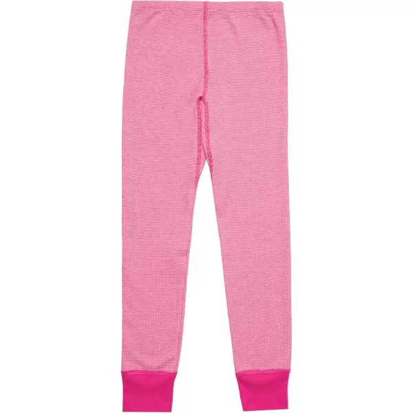 imageFruit of the Loom girls Premium Thermal Waffle Underwear SetWhiteFuchsia Burst