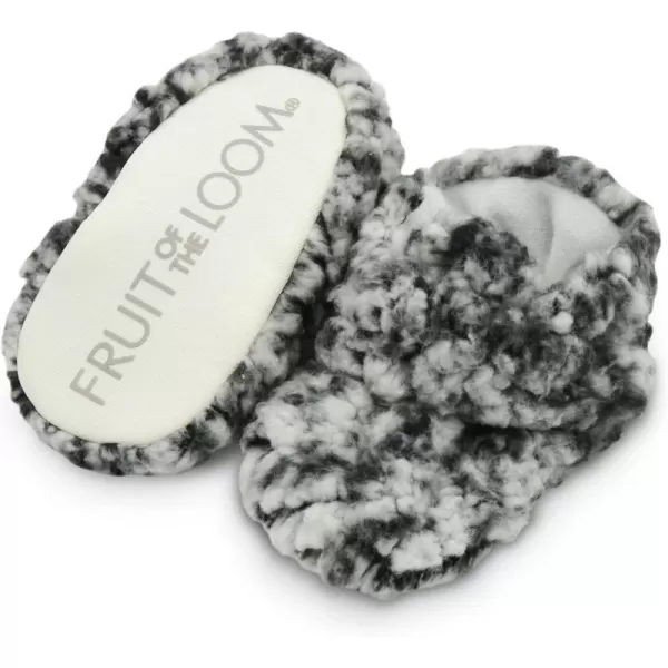 imageFruit of the Loom Cozy Thermal Wrap Booties with NonSkids for Baby Girls Boys UnisexMidnight Sherpa