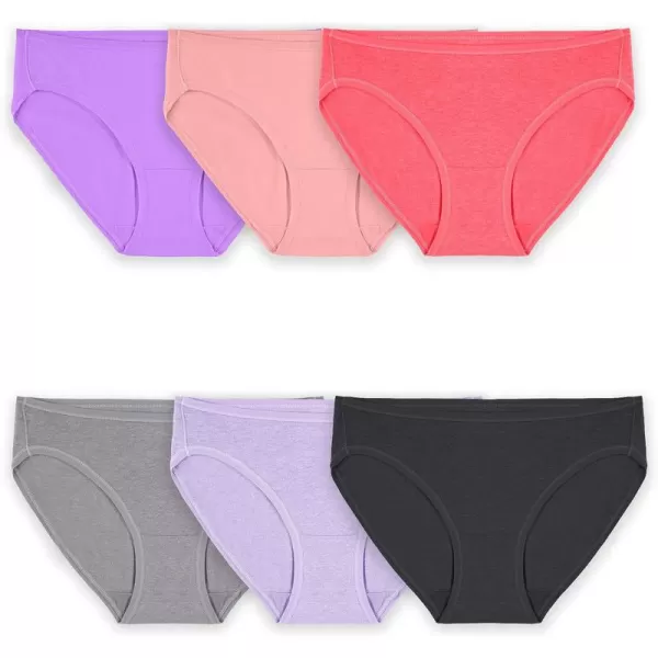 imageFruit of the Loom Womens 360 Stretch Underwear High Performance Stretch for Effortless Comfort Available in Plus SizeCotton Blend  Bikini  6 Pack  Colors May Vary