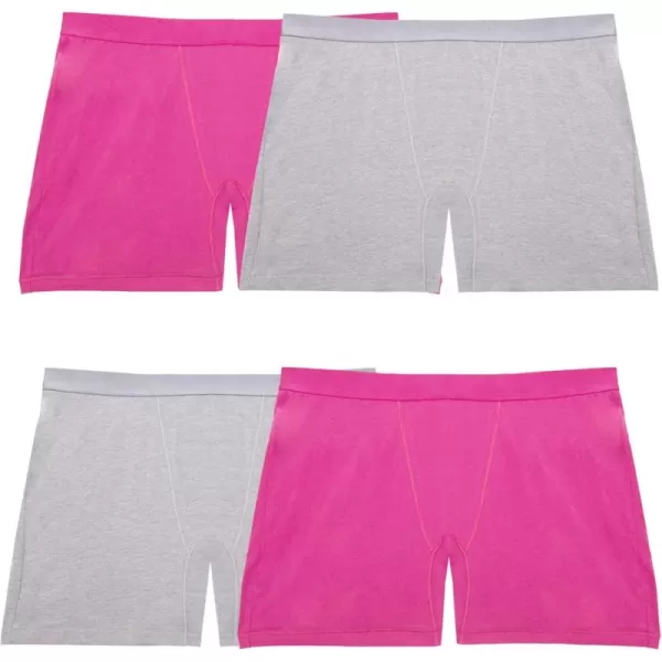 imageFruit of the Loom Womens 360 Stretch Underwear High Performance Stretch for Effortless Comfort Available in Plus SizeCotton Blend  Boxer Brief  4 Pack  Colors May Vary