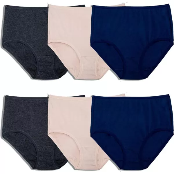 imageFruit of the Loom Womens 360 Stretch Underwear High Performance Stretch for Effortless Comfort Available in Plus SizeCotton Blend  Brief  6 Pack  Colors May Vary