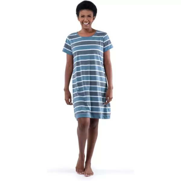imageFruit of the Loom Womens Super Soft and Breathable Sleep ShirtBlue Stripe