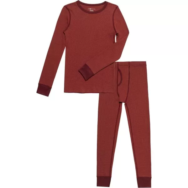 imageFruit of the Loom boys Premium Thermal Waffle Underwear SetMaroonRed