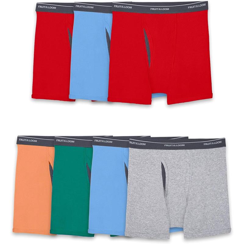 imageFruit of the Loom Boys Boxer Briefs with Coolzone Fly7 Pack Assorted Colors