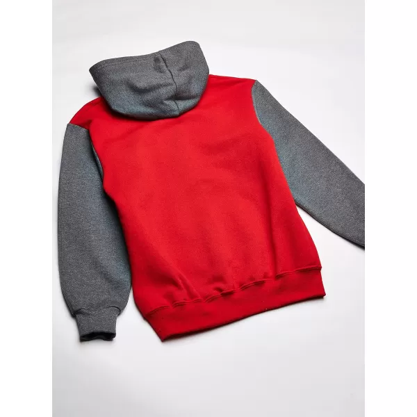 imageFruit of the Loom Boys Fleece Full Zip Hoodie Sweatshirt TRUE REDCHARCOAL HEATHERTIMES SQUARE NAVY STRIPE Small