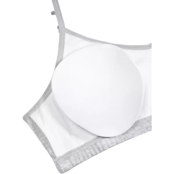 imageFruit of the Loom Girls Bra with Removable Cookies 2packBlack HueHeather Grey
