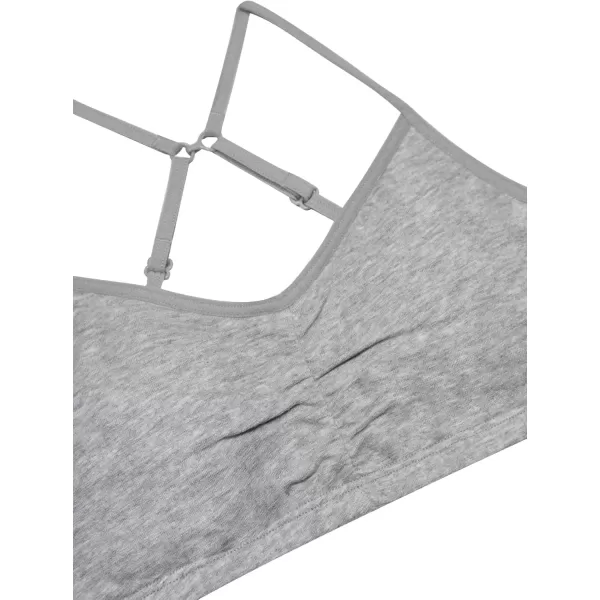 imageFruit of the Loom Girls Bra with Removable Cookies 2packBlack HueHeather Grey