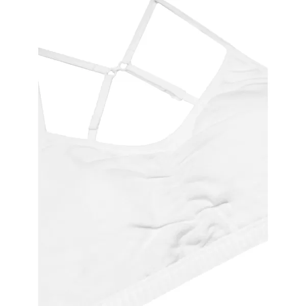 imageFruit of the Loom Girls Bra with Removable Cookies 2packHappy StripeWhite
