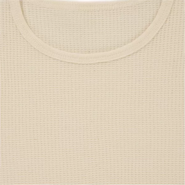 imageFruit of the Loom Girls Premium 2Pack Thermal Waffle Crew TopBlackNatural