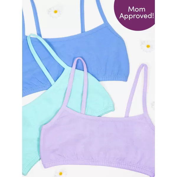 imageFruit of the Loom Girls Spaghetti Strap Sports BraAruba BlueHyacinthCornflower BlueLight NudeWhiteBlack
