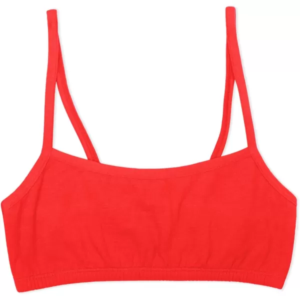 imageFruit of the Loom Girls Spaghetti Strap Sports BraBlackRed HotWhite