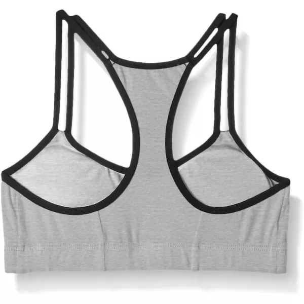 imageFruit of the Loom Girls Spaghetti Strap Sports BraHeather GreyBlack HueWhite
