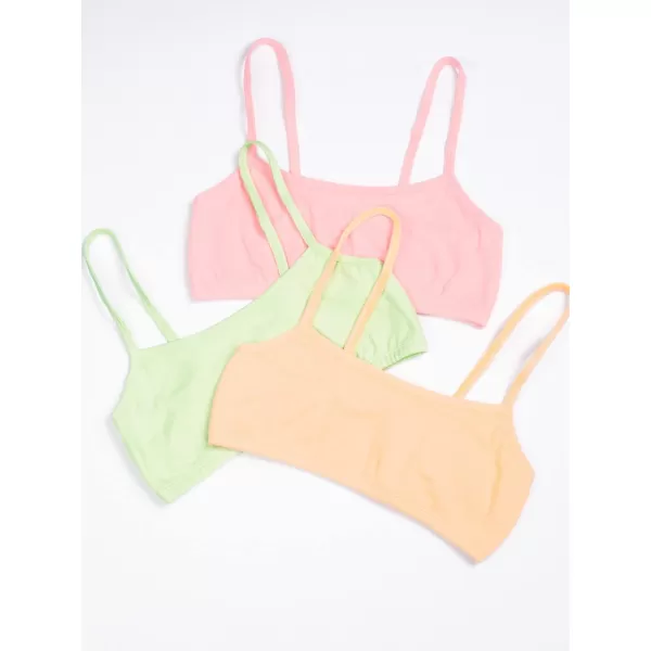imageFruit of the Loom Girls Spaghetti Strap Sports BraLentilMangoPinkWhite