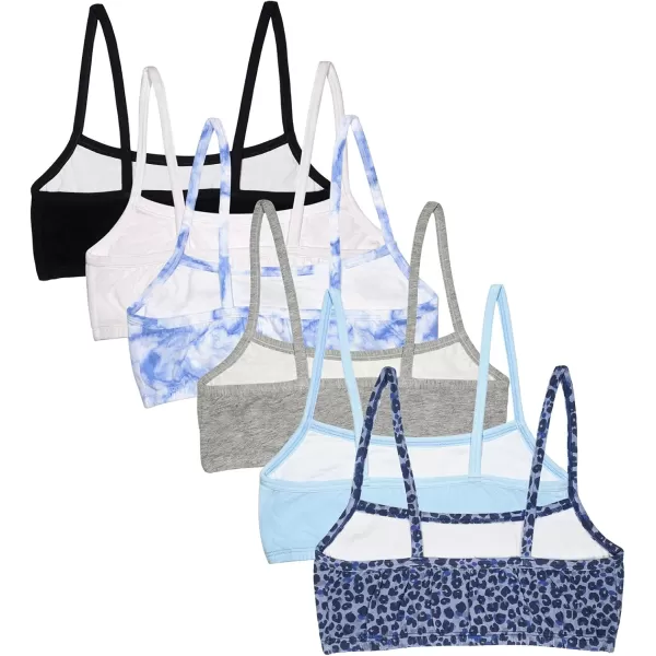 imageFruit of the Loom Girls Spaghetti Strap Sports BraLeoEyeshadowGreyWhiteMarbleBlack