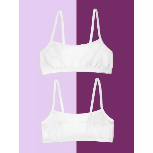 imageFruit of the Loom Girls Spaghetti Strap Sports BraMiami PinkSunset CoralRose ShadowWhite