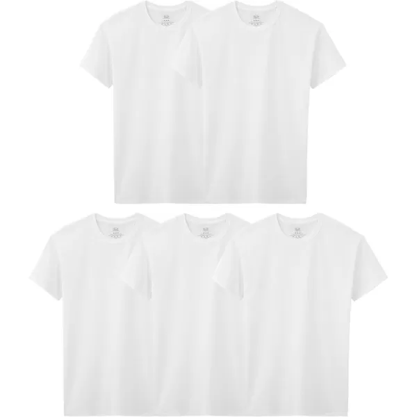 imageFruit of the Loom Boys Cotton White T ShirtT Shirt  Boys  5 Pack  White