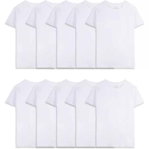 imageFruit of the Loom Boys Cotton White T ShirtT Shirt  Husky  10 Pack  White
