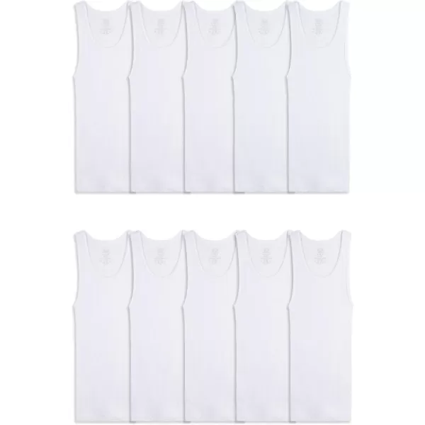 imageFruit of the Loom Boys Cotton White T ShirtTank  Boys  10 Pack  White