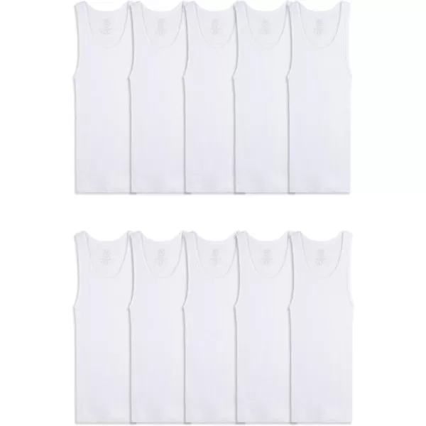 imageFruit of the Loom Boys Cotton White T ShirtTank  Toddler  10 Pack  White