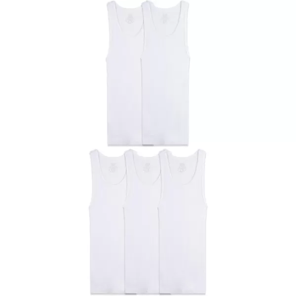 imageFruit of the Loom Boys Eversoft Cotton Undershirts T Shirts ampamp Tank TopsTank  Boys  5 Pack  White