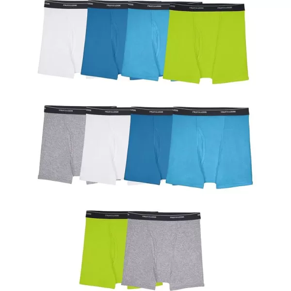 imageFruit of the Loom Boys and Toddler Boxer Briefs Tag Free ampamp Breathable Underwear Assorted Color Multipacks10 Pack  Assorted Colors