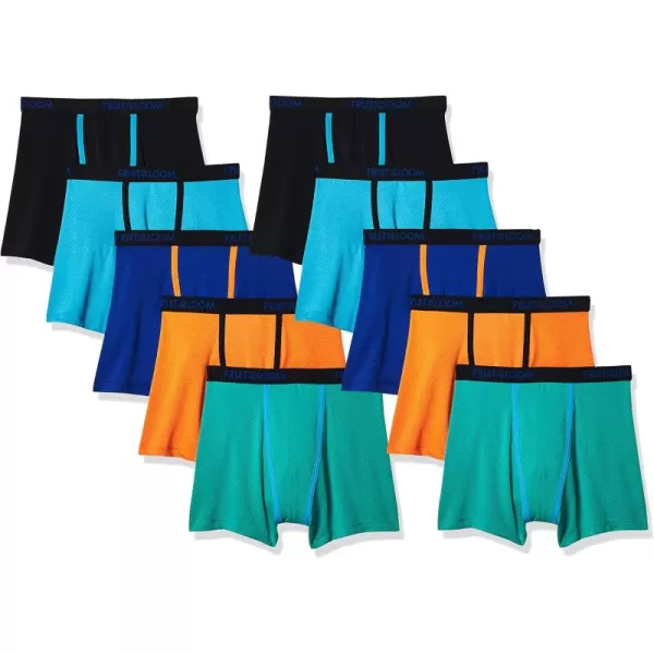 imageFruit of the Loom Boys and Toddler Boxer Briefs Tag Free ampamp Breathable Underwear Assorted Color Multipacks10 Pack  Breathable Micro Mesh