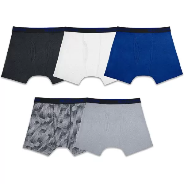 imageFruit of the Loom Boys and Toddler Boxer Briefs Tag Free ampamp Breathable Underwear Assorted Color Multipacks5 Pack  Breathable Cotton Mesh
