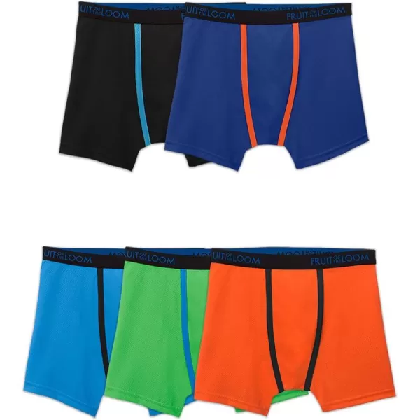 imageFruit of the Loom Boys and Toddler Boxer Briefs Tag Free ampamp Breathable Underwear Assorted Color Multipacks5 Pack  Breathable Micro Mesh