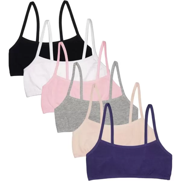 imageFruit of the Loom Girls Spaghetti Strap Sports BraBlueberryBlackGreyWhiteSandBlush