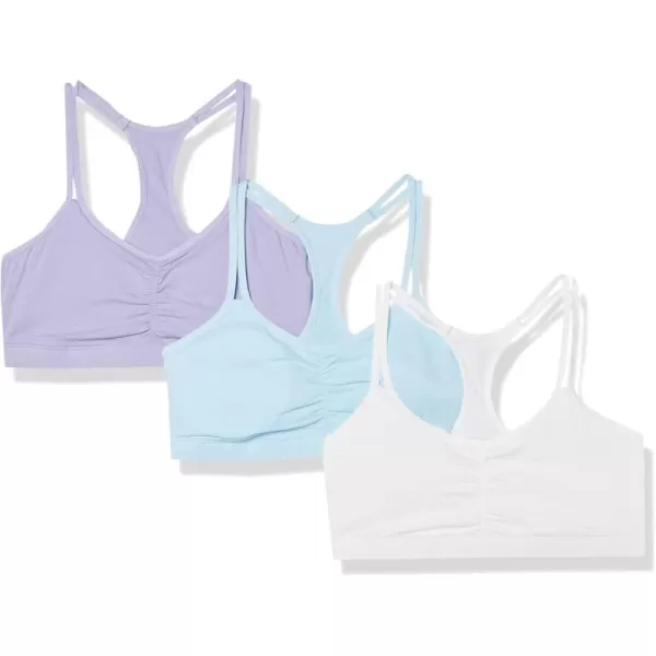 imageFruit of the Loom Girls Spaghetti Strap Sports BraEyeshadowWhiteHyacinth